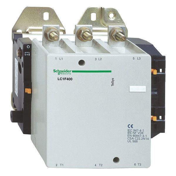 Schneider Electric IEC Magnetic Contactor, 3 Poles, 600VAC, 400 A LC1F400