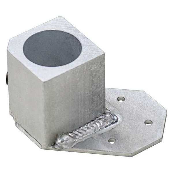 New Age Floor Post Bracket3"D x 3"W, Aluminum NS496