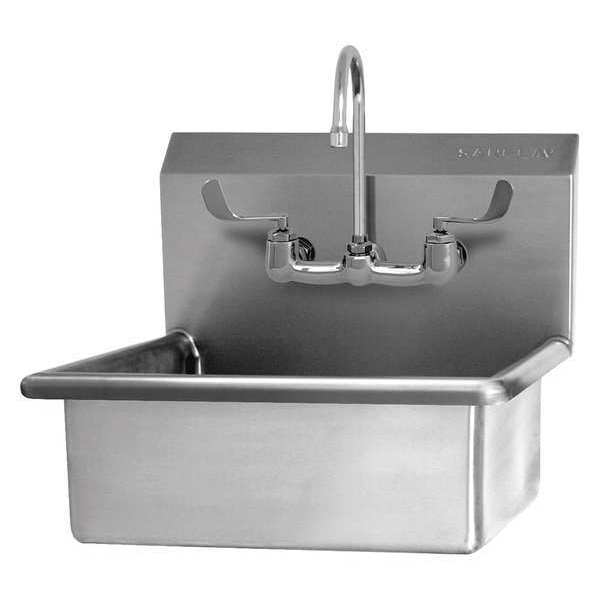 Sani-Lav Hand Sink, Wall, 19-1/2inH, 9in Bowl D 504F