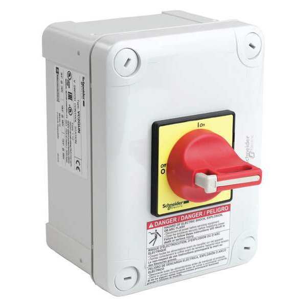 Square D Enclosed Disconnect Switch, 25 A, 690V AC, 3 pole VC2GUN