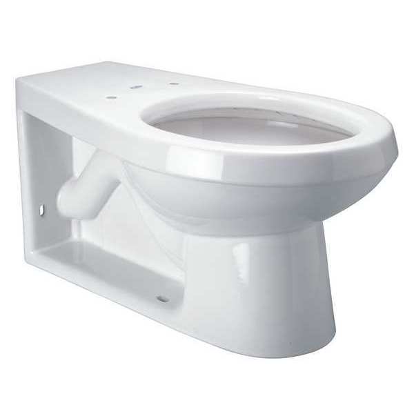 Zurn Toilet Bowl, 1.1 gpf, Siphon Jet, Floor Mount Mount, Elongated, White Z5637-BWL