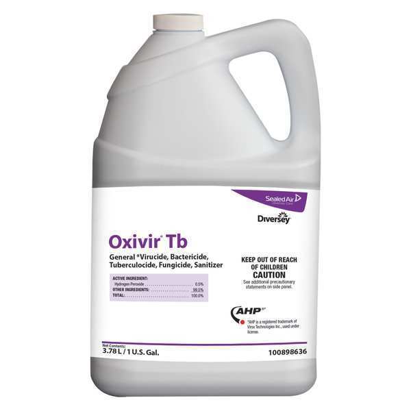 Diversey Cleaner and Disinfectant, 1 gal. Jug, Unscented, Colorless, 4 PK 100898636