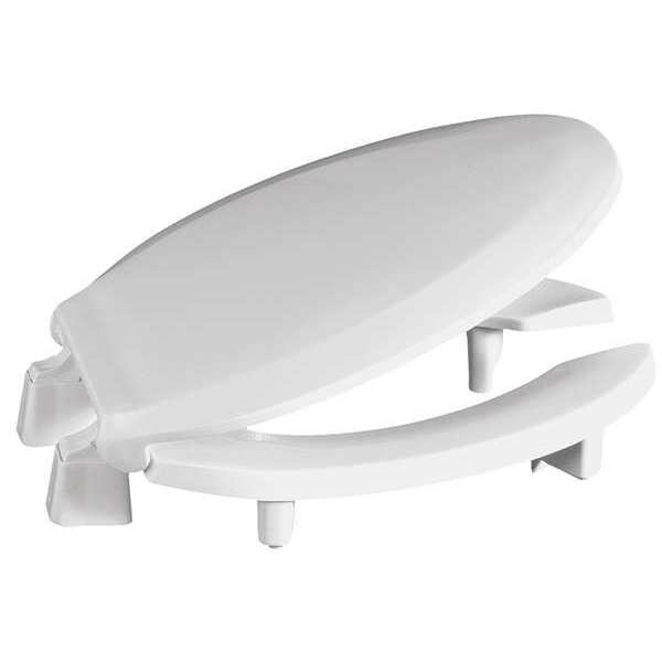 Centoco Toilet Seat, With Cover, Plastic, Elongated, White GR3L820STS-001