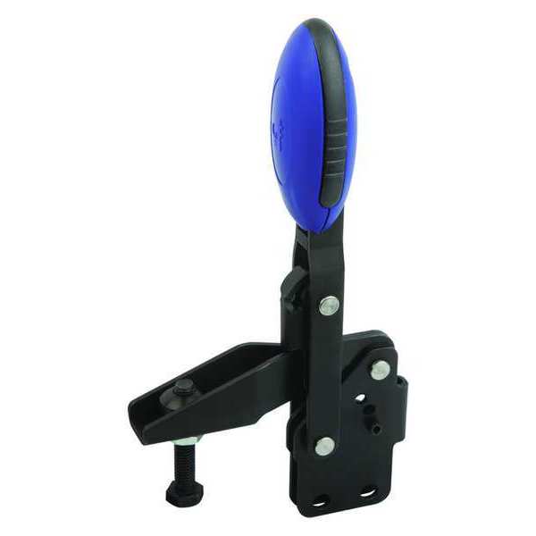 Kipp Toggle Clamp Vertical, Foot Vert. F1=750, Clamping Spindle M05X25, Steel, Blue K0663.005001