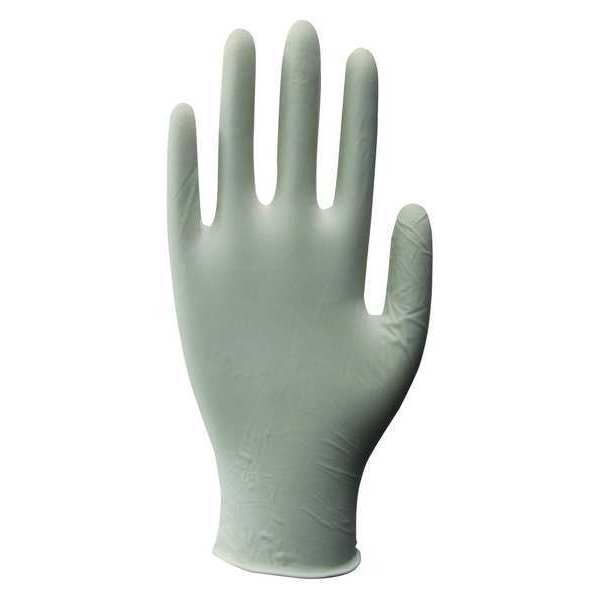 Condor Disposable Gloves, 4 mil Palm, Natural Rubber Latex, Powdered, L (9), 100 PK, Beige 48UM26