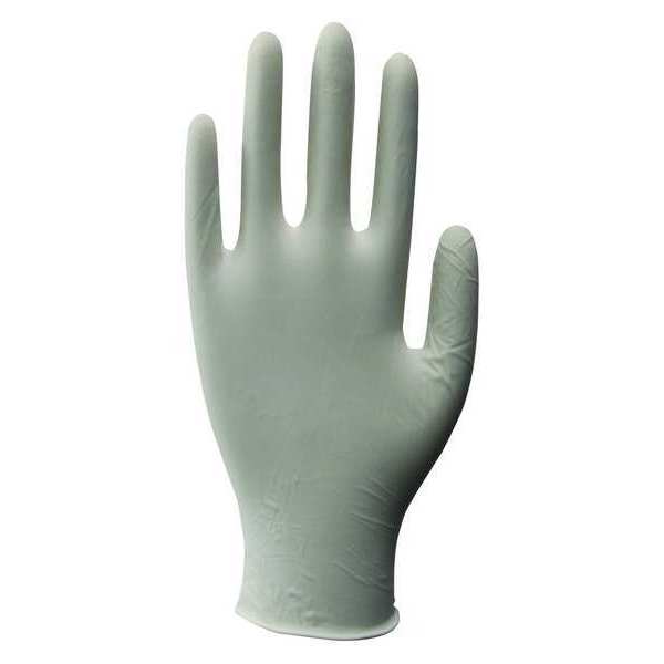 Condor Disposable Gloves, 4 mil Palm, Natural Rubber Latex, Powdered, L, 100 PK, Natural 48UM26