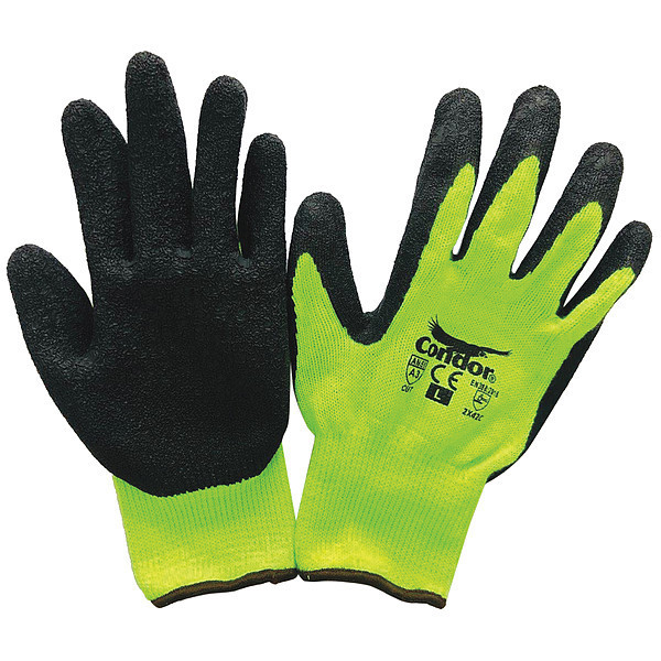 Condor Cut Resistant Coated Gloves, A3 Cut Level, Natural Rubber Latex, XL, 1 PR 48UR15