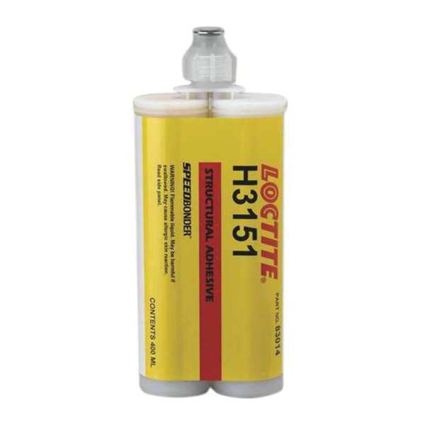 Loctite Epoxy Adhesive, H3151 Series, Tan, Dual-Cartridge, 1:01 Mix Ratio, Not Rated Functional Cure 2025105