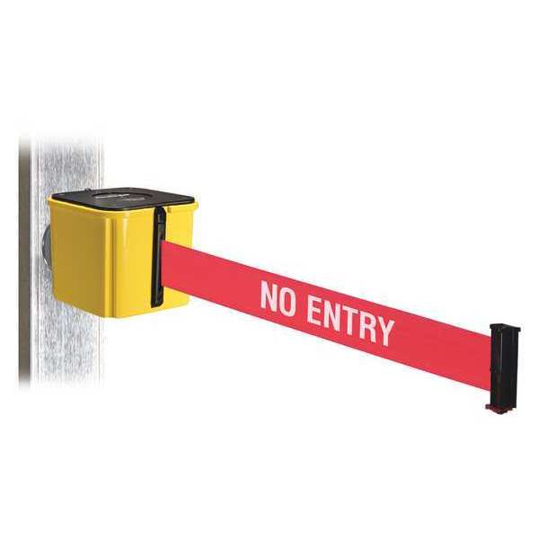 Retracta-Belt Belt Barrier, Yellow, Magnet, 30 ft. L WH412YW30-NE-MM