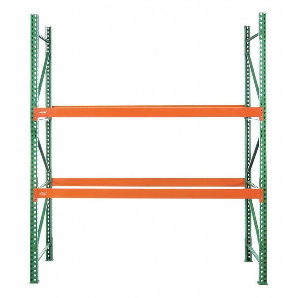 Husky Rack & Wire Pallet Rack Starter Unit, Teardrop, Roll Formed Style, 192 in H, 114 in W, 42 in D 244219243108S