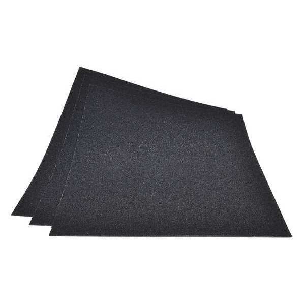 Arc Abrasives Sandpaper Sheet, Blk, Fine, 180 Grit, PK100 74126K