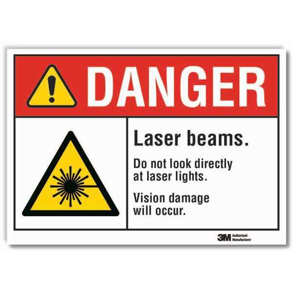 Lyle Danger Sign, 10 in H, 14 in W, Non-PVC Polymer, Horizontal Rectangle, LCU4-0054-ED_14x10 LCU4-0054-ED_14x10