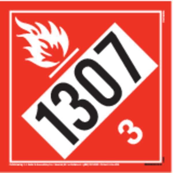 Jj Keller Flammable Liquid Placard, Vinyl 14937