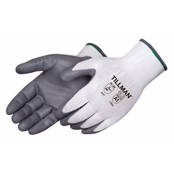 Tillman Foam Nitrile Coated Gloves, Palm Coverage, White/Gray, L, PR 1763L
