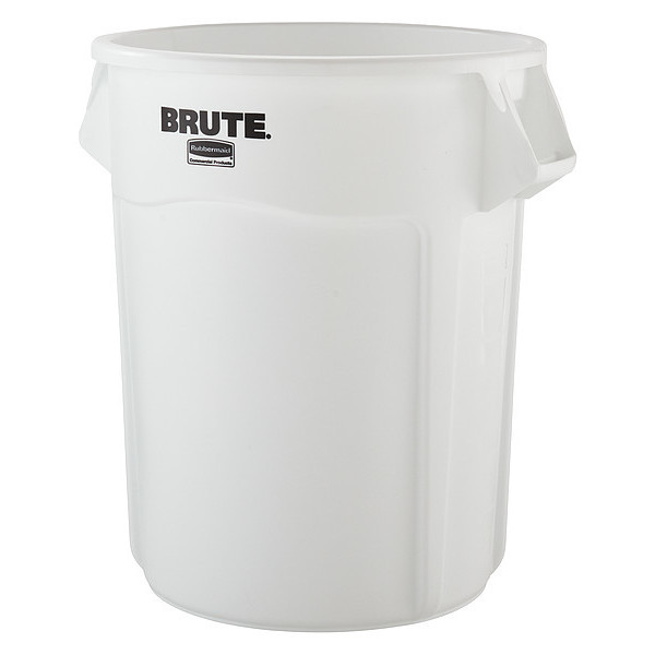 Rubbermaid BRUTE 55 Gallon Gray Round Trash Can and Lid