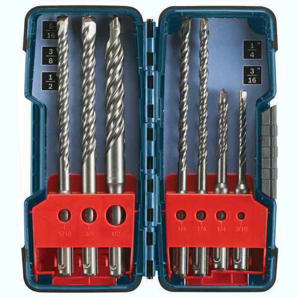 Bosch 2-Cutter Hammer Drill Bit Set 3/16, 1/4, 1/4, 1/4, 5/16