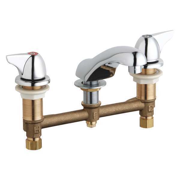 Chicago Faucet Manual 8" Mount, Bathroom Faucet, Chrome plated 404-V1000ABCP