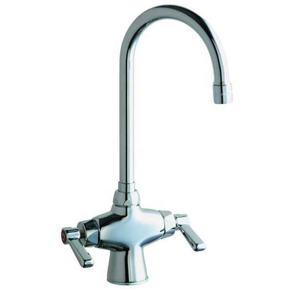 Chicago Faucet Manual, Single Hole Mount, 1 Hole Gooseneck Bar Faucet 50-E35-XKABCP