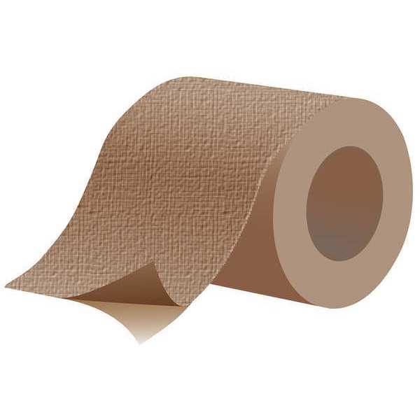 Zoro Select Fiberglass Fabric, 108 ft L, 10 in W, 0.005 in Thick, Silicone Adhesive Backing, Tan 402V-100S-1036