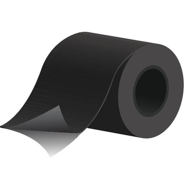 Zoro Select Fiberglass Fabric, 18 ft L, 10 in W, 0.006 in Thick, Silicone Adhesive Backing, Black 400VI-100BS-1006
