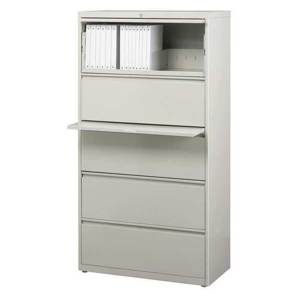 Hirsh 30" W 5 Drawer Lateral File Cabinet, Light Gray, Letter 14981