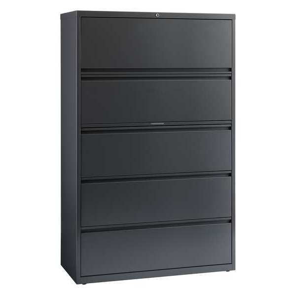Hirsh 42" W 5 Drawer Lateral File Cabinet, Charcoal, Letter 17651