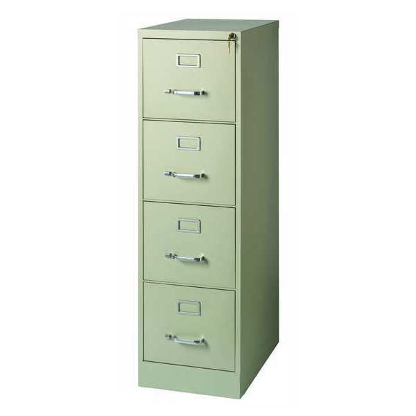 Hirsh 15" W 4 Drawer Vertical File Cabinet, Putty, Letter 17891