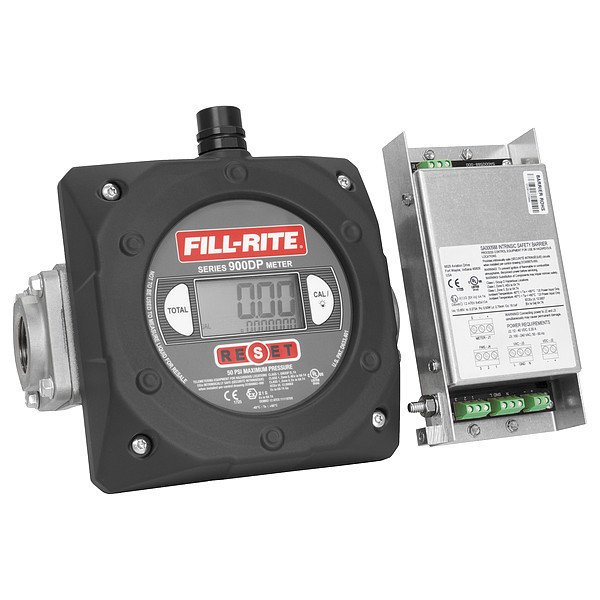Fill-Rite Flowmeter, 50 PSI, 1 in., Digital, Pulse 900CDP
