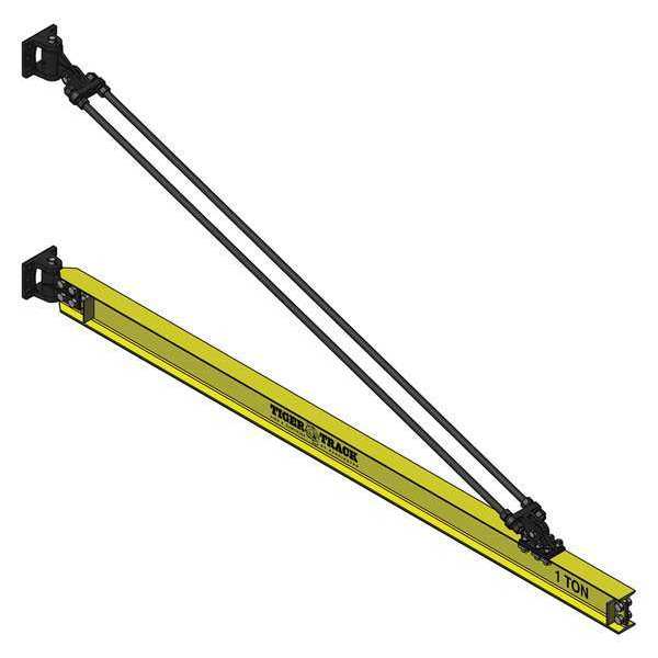 Harrington Jib Crane, Wall Mounted, 2,200 lb Capacity 311-2200-20