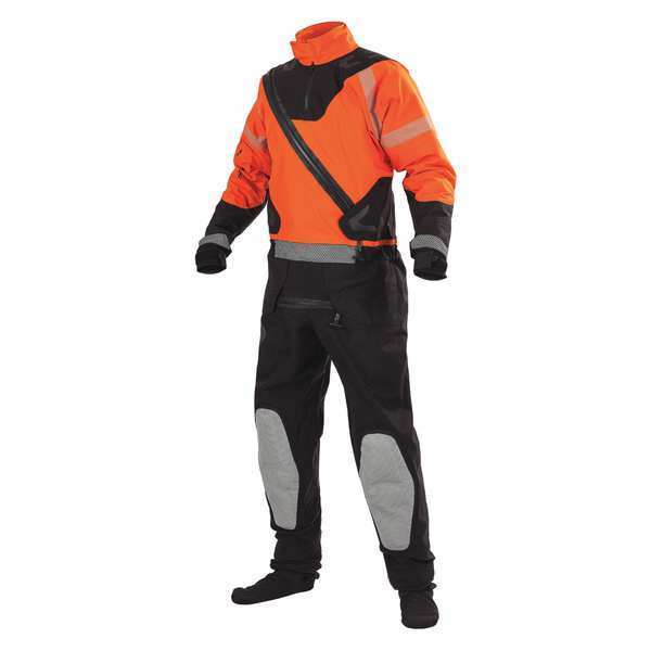 Stearns Surface Rescue Dry Suit, Orange/Black, L 2000023958