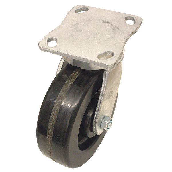 Zoro Select Plate Caster, 1200 lb. Ld Rating, Roller P25S-PH060R-14