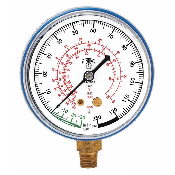 Winters Low Side Pressure Gauge, 2-1/2" dia. PFG1730