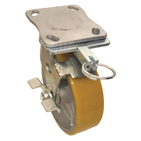 Zoro Select Plate Caster, 1200 lb. Ld Rating, Ball P25S-UY060KP-14-WK-DL