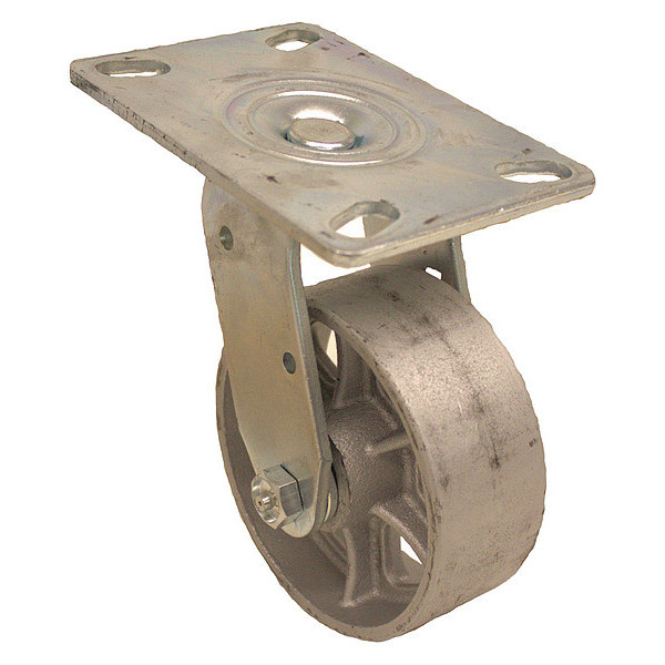 Zoro Select NSF-Listed Plate Caster, 700 lb. Ld Rating, Roller P21S-C040R-16