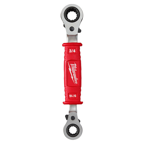 Milwaukee Tool Lineman’s 4in1 Insulated Ratcheting Box Wrench 48-22-9212