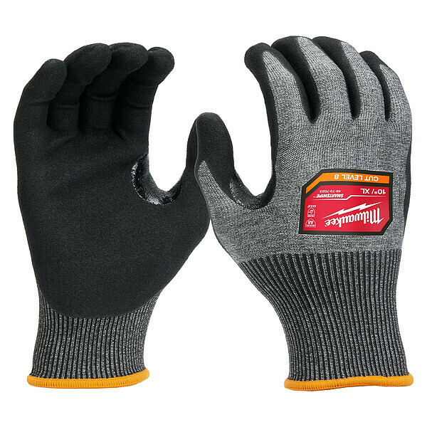 Milwaukee Tool Knit Gloves, Finished, Size XL 48-73-7023