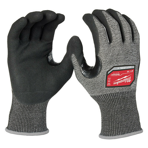 Milwaukee Tool Knit Gloves, Finished, Size M 48-73-7141