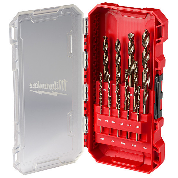Milwaukee Tool 15 pc. RED HELIX Cobalt Drill Bit Set 48-89-2370