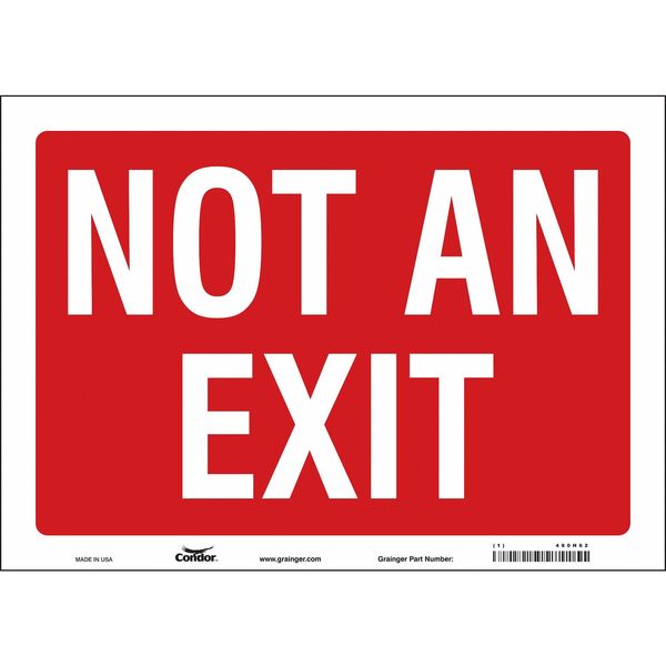 Condor Safety Sign, 10 in x 14 in, Vinyl 480H62