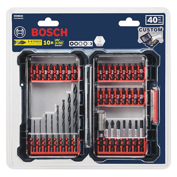 Bosch 40pc. HSS 118 Degrees, 135 Degrees Drill Bit Set DDMS40