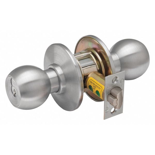 Best Knob Lockset, 2-3/4" Backset, Mechanical 8K30L4CSTK626