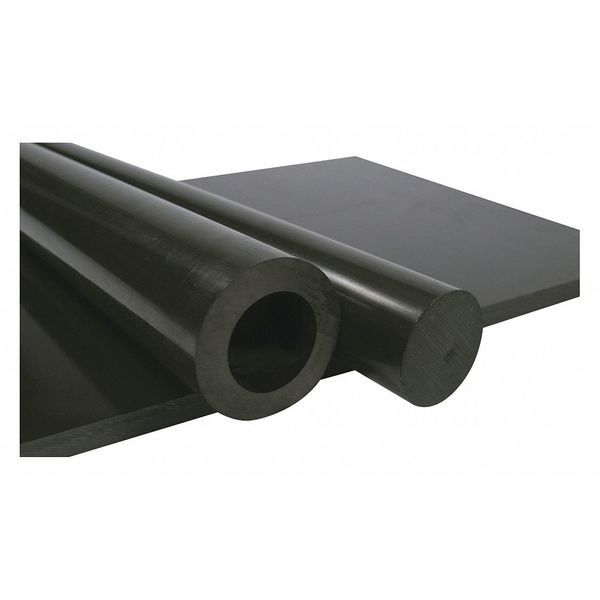 Zoro Select Black Extruded Nylon 6/6 Rod Stock 8 ft. L, 3/8" Dia. 66094104