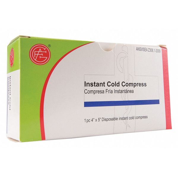 Zoro Select Instant Cold Pack, White, 4" L x 5" W, PK30 9999-0901
