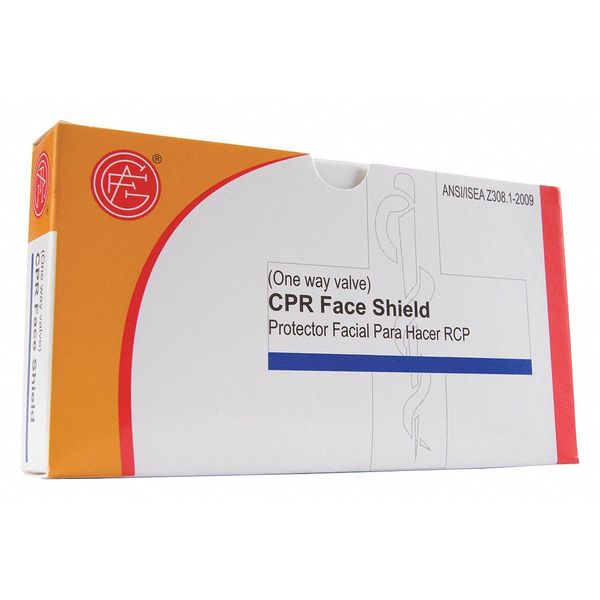 Zoro Select CPR Faceshield, Universal, Bag, Clear 9999-1601