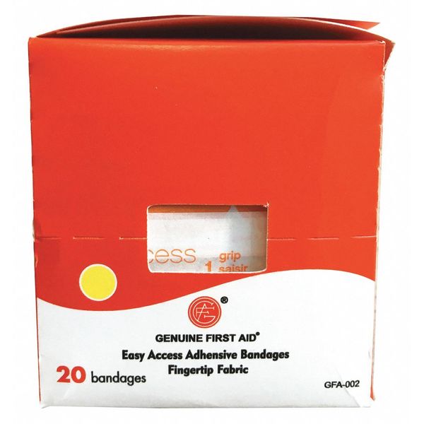 Zoro Select Fingertip Bandage, 2.5x1 7/8", Fabric, PK20 9999-1502