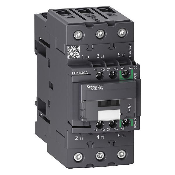 Schneider Electric IEC Magnetic Contactor, 3 Poles, 24 V DC, 65 A, Reversing: No LC1D65ABBE