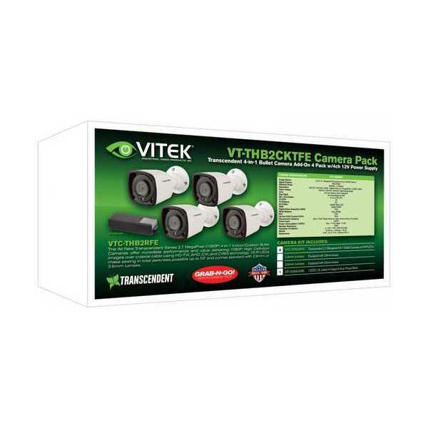 Vitek Camera, Bullet, Fixed Lens, 12VDC VT-THB2CKTFE-2