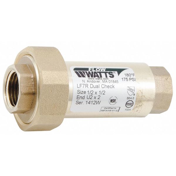 Watts 1/2" Threaded Dual Check Valve LF7RU2-2