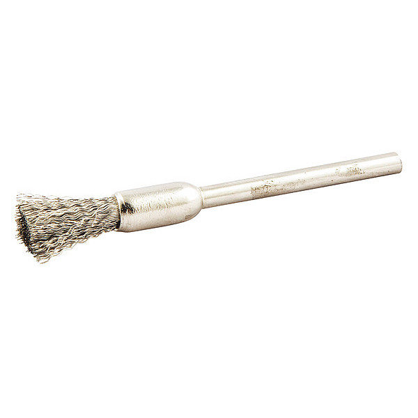 Zoro Select End Brush, Crimped, 1/4 dia., SS 66252839086