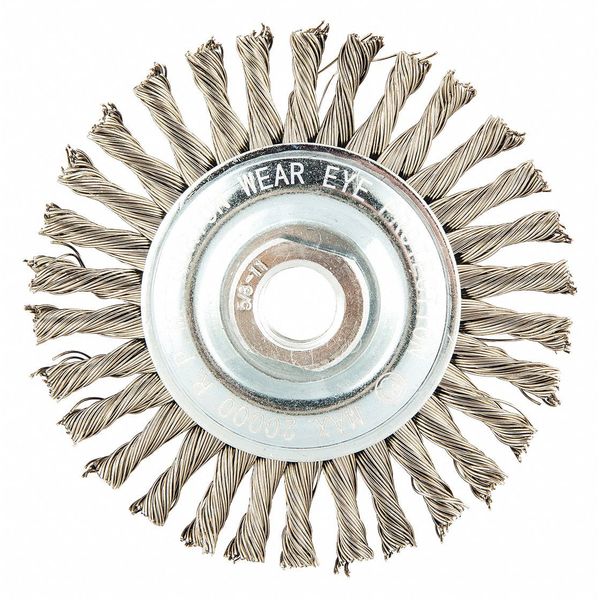 Zoro Select Wire Wheel Brush, Twisted, Stainless Steel 66252839039